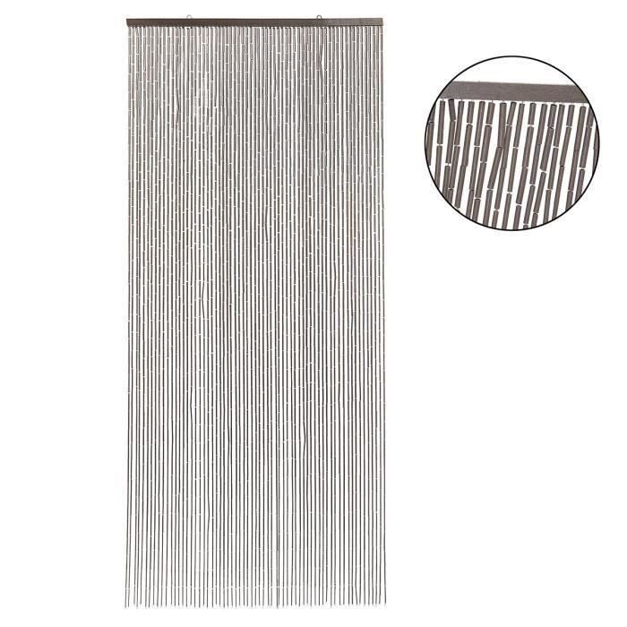 MOREL Rideau en banbou naturel couleur taupe