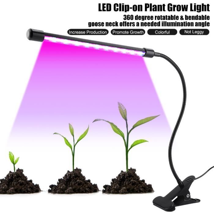 Élèvent Clip Fleurs Lumière D'intérieur Lampe Pour Flexible On Plantes Usb 30led 6w Dimmable jq354RAL