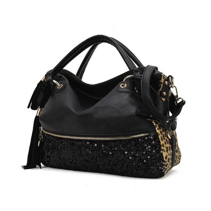 Femmes Main De Cuir Imprimé MainUne Léopard À Épaule Sac Sacs 1lcJFTK