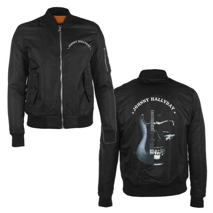 Bombers Guitare Johnny Hallyday - Femme - Noir
