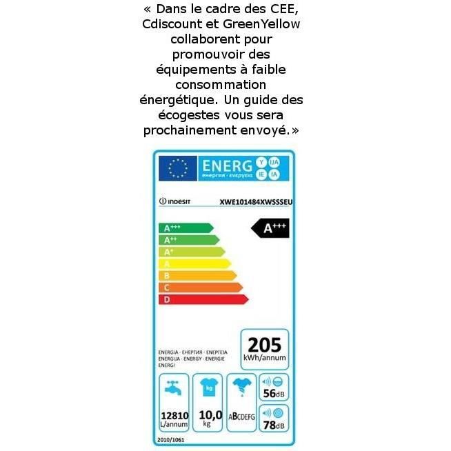  XWE 101484X WSSS FR - Lave linge frontal - 101