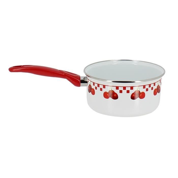 OGO LIVING Casserole Email Cherry 16cm Tous feux dont induction