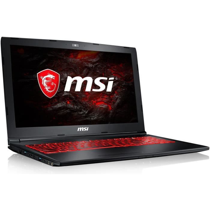 MSI PC Portable GL62M 7REX-2616XFR - 15,6'' FHD - RAM 8Go - Core i7-7700HQ - Stockage 1To - NVIDIA GeForce GTX 1050Ti - Sans Windows