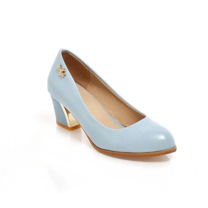 Confortable Chaussure Blanc noir Casual bleu Femmes H6q86rE