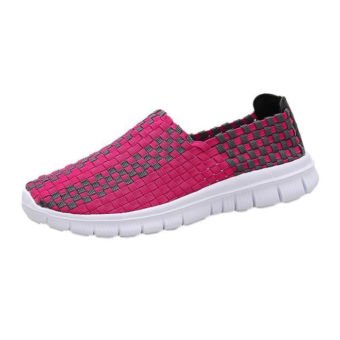Vif Slow Mocassins Mouth Slip Appartements Plates Paresseux Tissées Xym80703903ho Rose Résistant Chaussures Femmes XwtqxCAZ7C