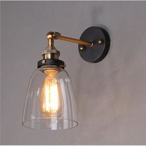 Glam Industrial Vintage Applique Murale Lampe Suspendue En Verre De