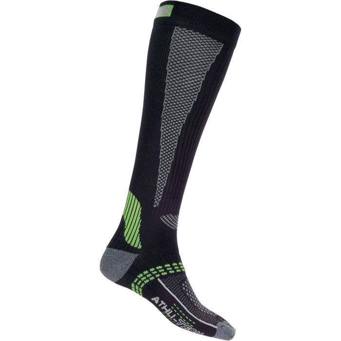 ATHLI-TECH Chaussettes de running Run Lng Tactel M Nv - Mixte - Noir