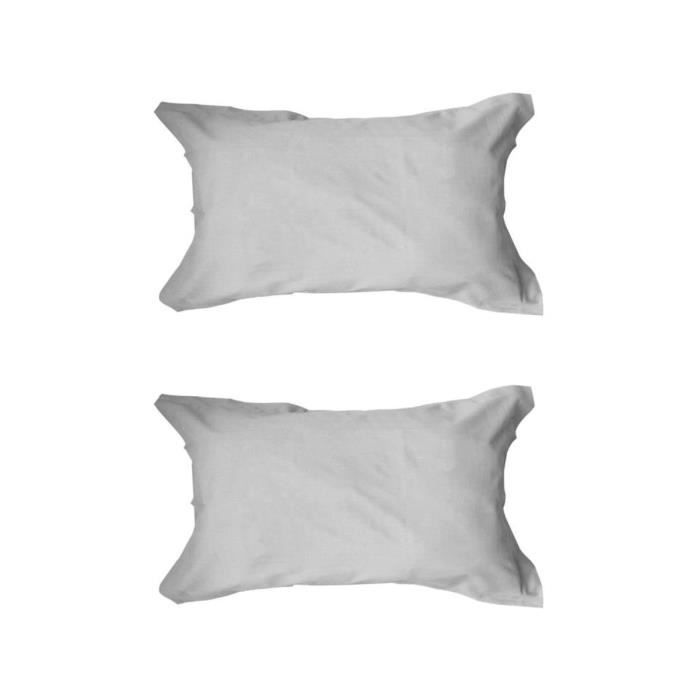 TODAY Lot de 2 taies d'oreiller 50x70cm Zinc