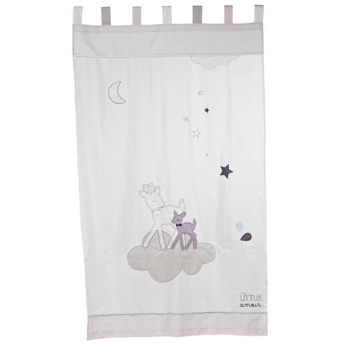 SAUTHON BABY DECO Rideau Pattes 105 x 180 cm Chambre Bébé Noisette
