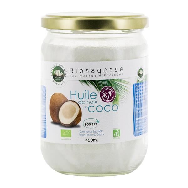 ecoidees huile de noix de coco bio pot 450 ml