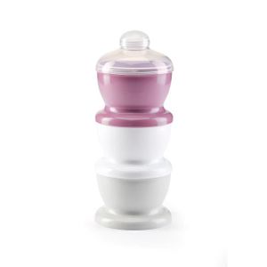 THERMOBABY 3 Boites de Transport pour Poudre de Lait Rose Orchidée