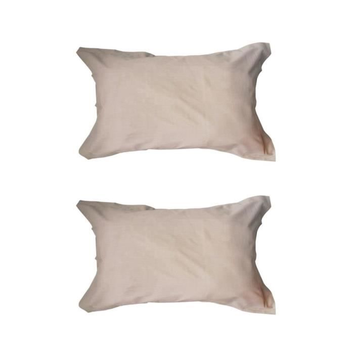TODAY Lot de 2 taies d'oreiller 50x70cm Mastic