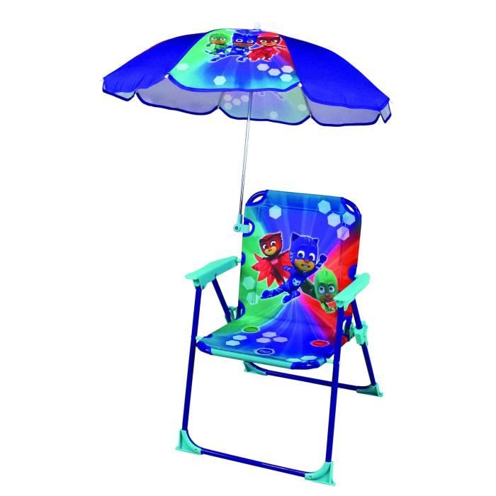 Fun House Pyjamasques chaise pliable avec parasol pour enfant
