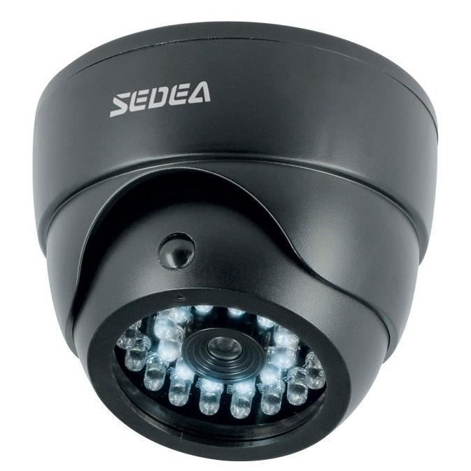 SEDEA Camera de surveillance factice dome avec detecteur de mouvement