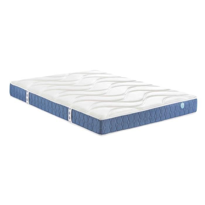 matelas mousse merinos doll 19 cm 120x190 blanc casse - achat
