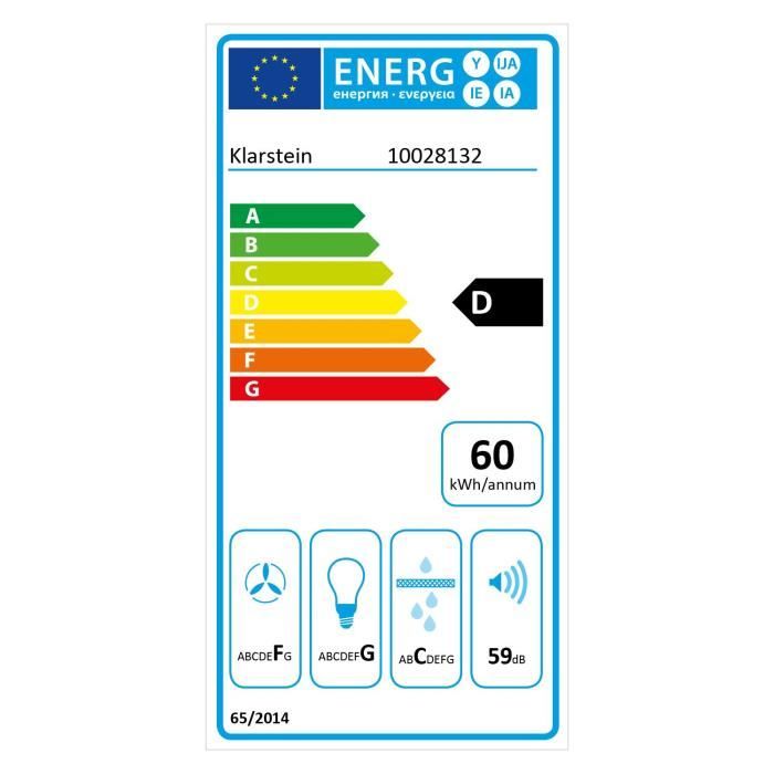 Klarstein Noir Prima - Hotte murale aspirante1