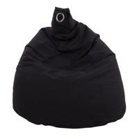 POUF - POIRE Poire déhoussable en coton FLO - Ø75x110 cm - Noir POUF - POIRE Poire déhoussable en coton FLO - Ø75x110 cm - Noir