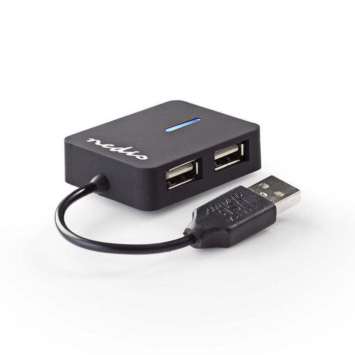 Nedis UHUBU2410BK Concentrateur (hub) 4 x USB 2.0 Ordinateur de bureau