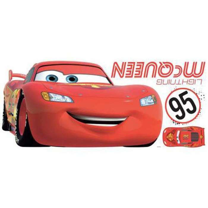 ROOMMATES Sticker geant CARS LIGHTNING MCQUEEN NUMERO 95 repositionnable 457cm x 1016cm