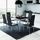 TABLE À MANGER EXTENSIBLE + 6 CHAISES NOIR GISBORN