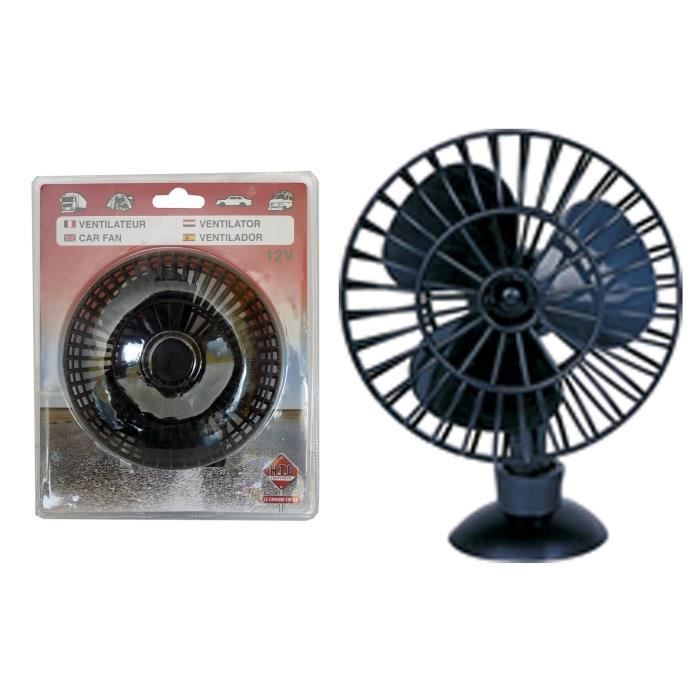 Ventilateur 13 cm avec fixation ventouse - 12 V