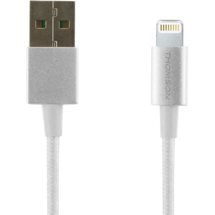 THOMSON Câble USB / Lightning - Argenté