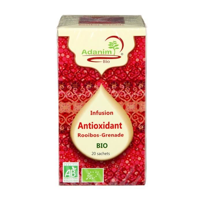 ADANIM BIO 20 Sachets d'infusions de rooibos grenade bio - 45 g