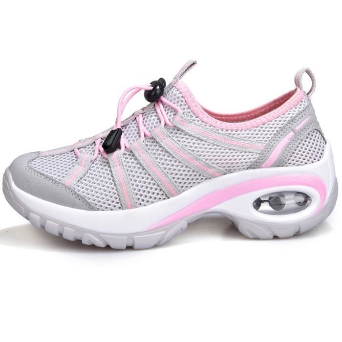 Lacet Baskets Air noir gris Respirante Sport Chaussures Jogging Multicolore Fitness Style Violet Femme Sneakers Running Course Gym 0rdrqw