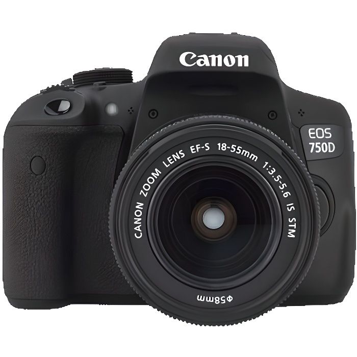 CANON EOS 750D Appareil Photo Numérique Reflex 24 MP + Objectif 18-55 mm IS STM