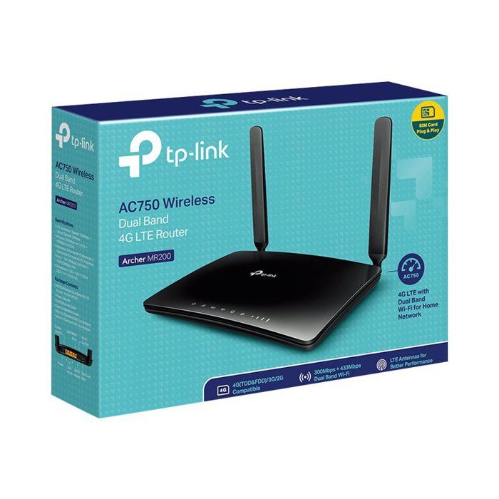 TP-Link Archer MR200 V4.0 Routeur 4G LTE WiFi AC 750Mbps avec antennes Amovibles