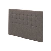 TÊTE DE LIT Tete de lit Gaia capitonée tissu Chocolat L. 150 TÊTE DE LIT Tete de lit Gaia capitonée tissu Chocolat L. 150