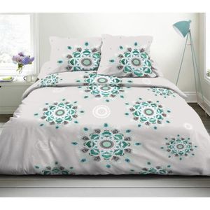 UNIVERS-DECOR Parure de Couette 3 pi/èces Microfibre pour lit 2 Places Parure de Couette 3 pi/èces - 220 x 240 cm, Paradis