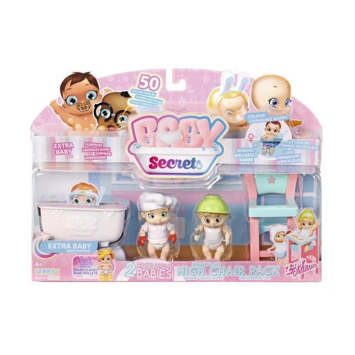 BABY SECRETS Pack 3 Baby Secrets + Accessoires - Mini Figurines à collectionner