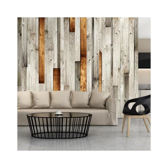 Papier Peint Motif En Bois Dimension 350x245 Achat Vente