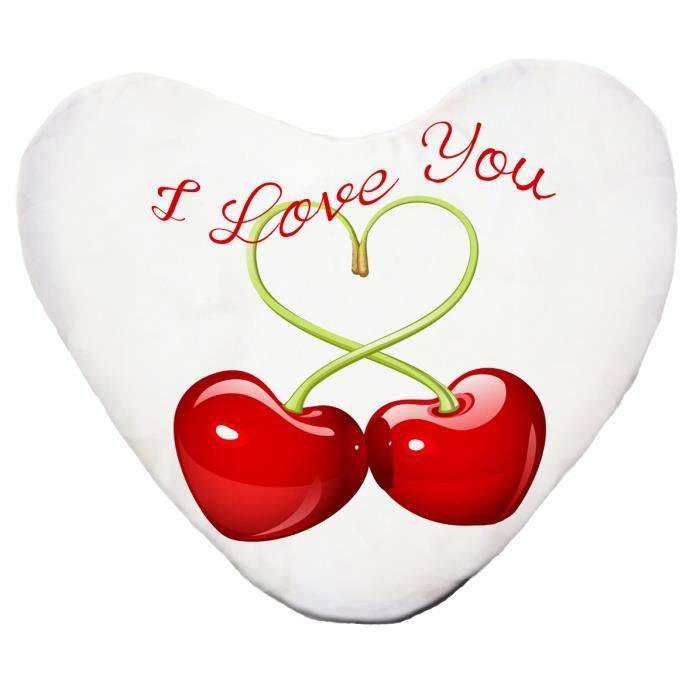 COUSSIN COEUR  I LOVE  YOU Achat Vente coussin Soldes 