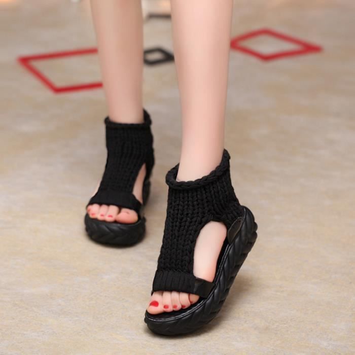 Femmes La Bas Forme D'été De Plate Tongs Sandales Chaussures Sur Gladiateur NwPkX08nOZ