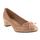 Ballerines femme à talon carré pour mariage argent