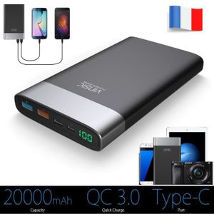 Batterie Externe 10000mAh Ultra Slim,【Mod/èle Dernier】 USB C Power Bank avec Ecran LED Charge Rapide 5V//3A Btterie Portable Compacte Compatible avec iphone 6s//6//7//x Samsung Huawei