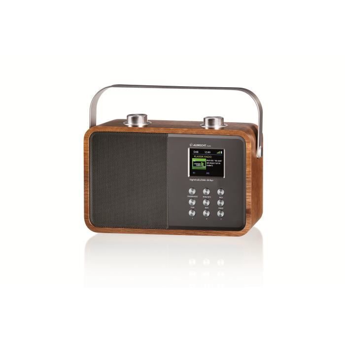Radio portable DAB+ Albrecht DR 850 AUX, Bluetooth, DAB+, FM bois, argent