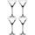Coffret Bistrot Set 4 Verres Martini Signature Cos