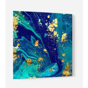 Fond de hotte "Marbre bleu abstrait"