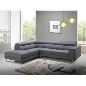 Canape D Angle Tissu Gris Et Blanc Achat Vente Pas Cher
