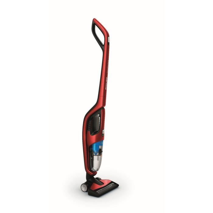 PHILIPS FC6172/01 Aspirateur balai et à main PowerPro Duo - 25,2V - 600 ml - Rouge Twist