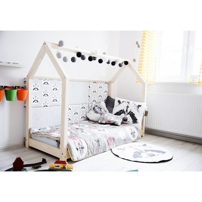 lit cabane g bois massif 90x200 sommier matelas lit cabane g bois massif 90x200 sommier matelas