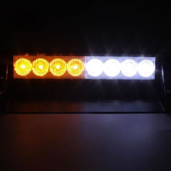 8 Led Universel Blancamp; Stroboscope Ambre Pare Ventouse Brise Lampe 9EHID2