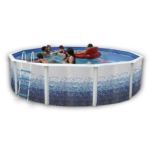TRENCADIS Piscine en acier circulaire 350x120