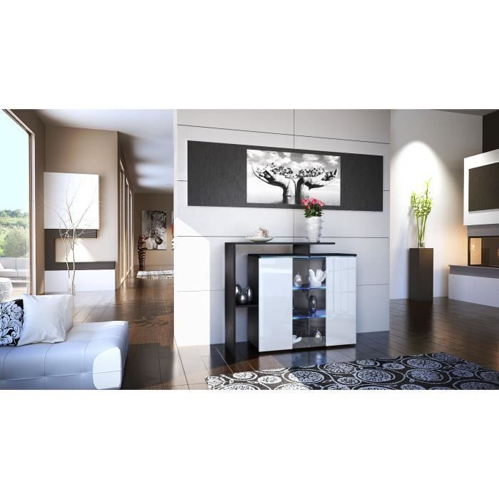 Meuble design noir et blanc avec led Meuble design noir et blanc avec led