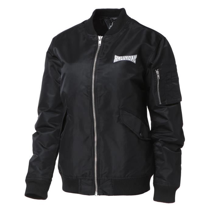 Bombers Tête d'Aigle Johnny Hallyday - Femme - Noir
