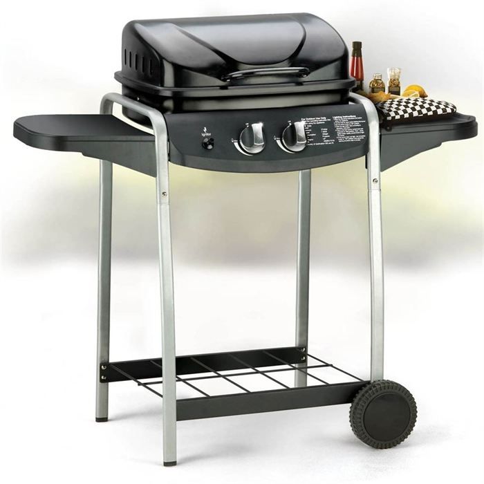 Barbecue gaz KOOKI Confort noir   Achat / Vente NETTOYEUR VAPEUR