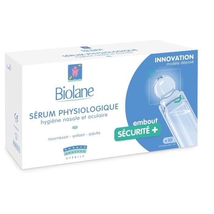 BIOLANE Sérum physiologique en unidoses de 5 ml (Lot de 3)